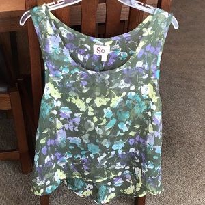 So sheer tank top